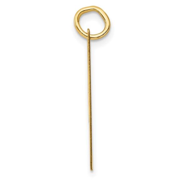 Kazi Luxury 14k Yellow Gold Large Fancy Script Letter I Initial Charm - Picture 2 of 4